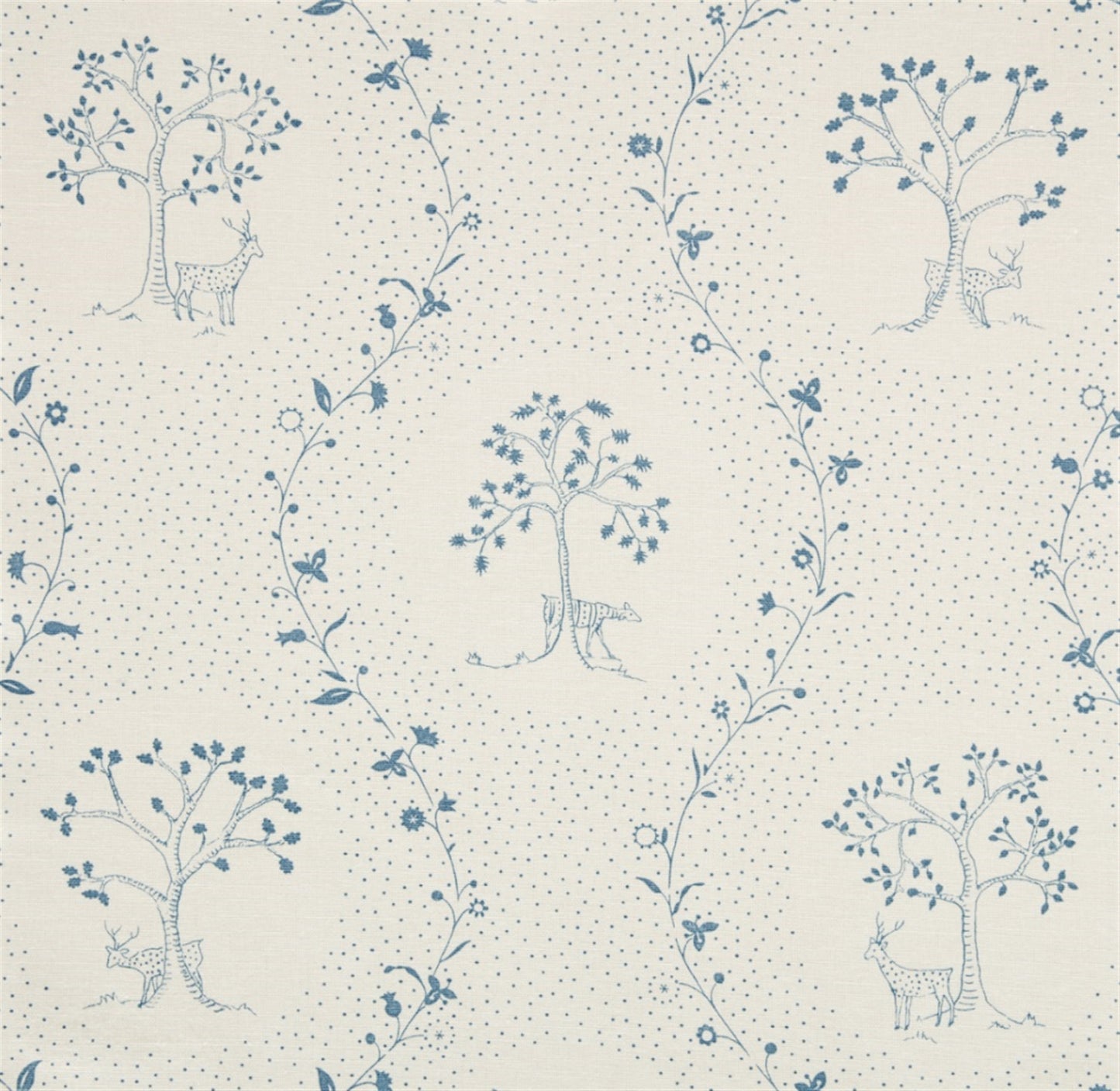 Fallow Deer - Cornflower - By the metre
