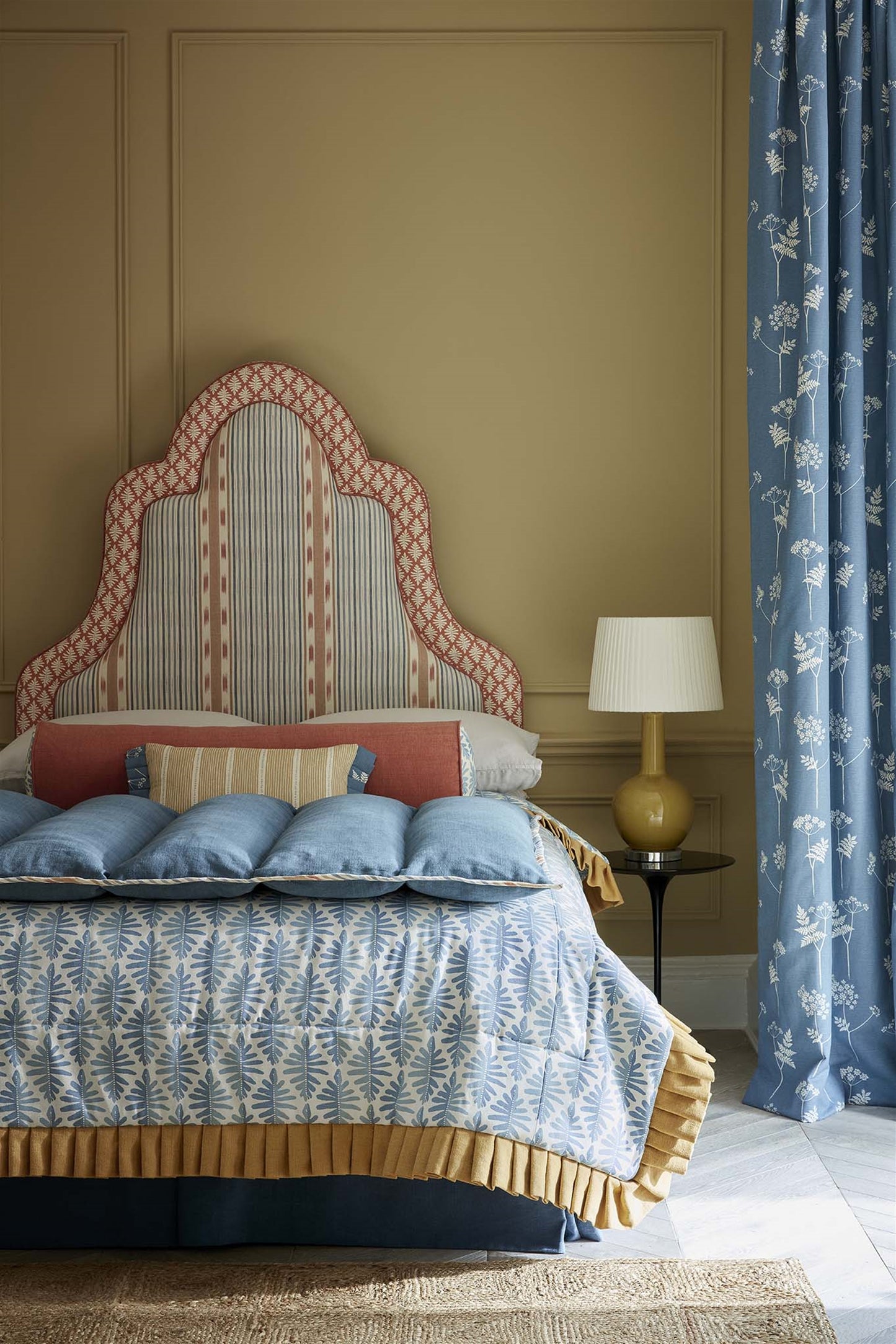 Lapland Stripe - Cornflower, Terracotta, Damask