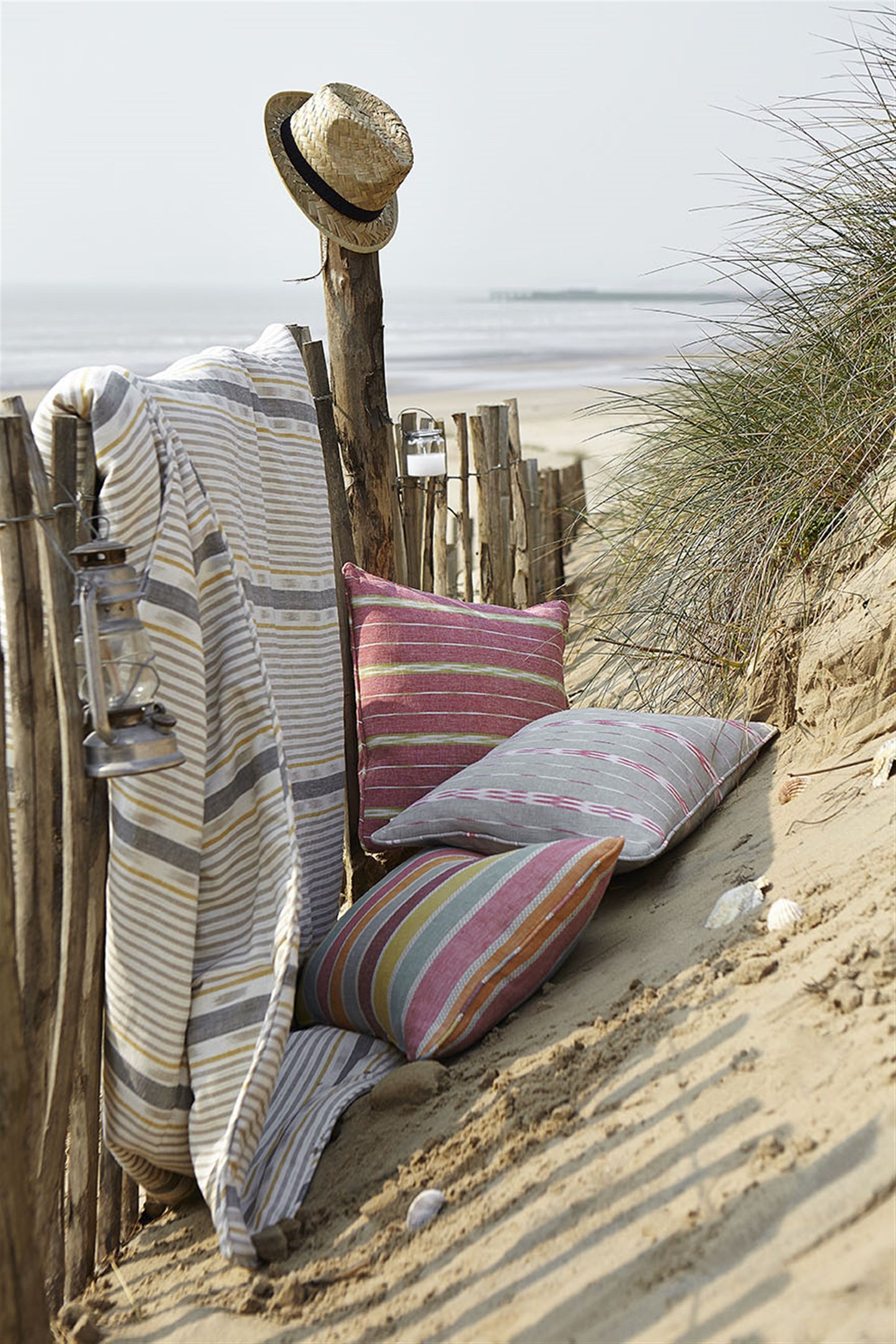 Lapland Stripe - Dove, Saffron, Charcoal - Discontinued - By the Metre
