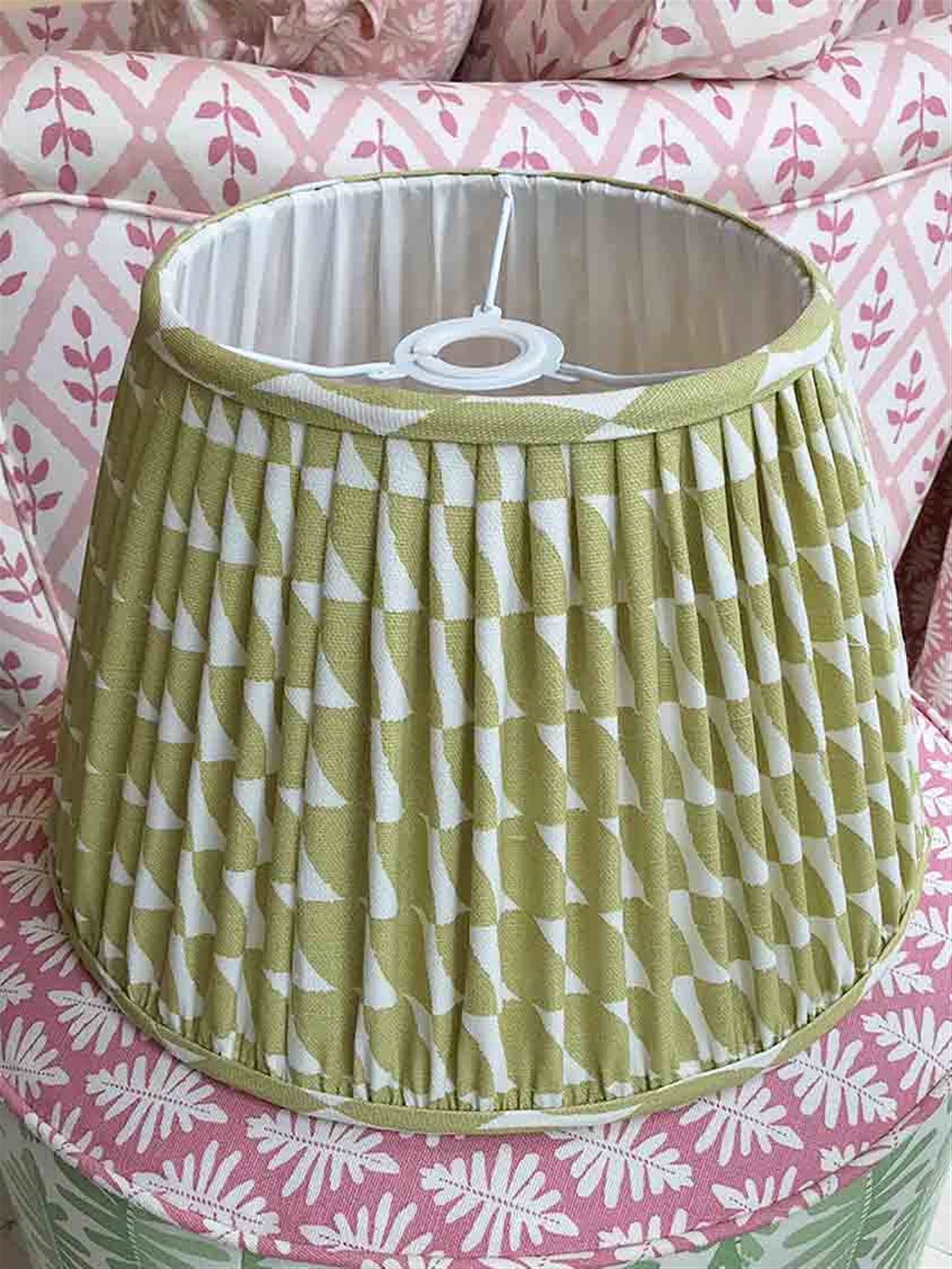Sepals and Petals - Light Kale - pleated, for lamp base