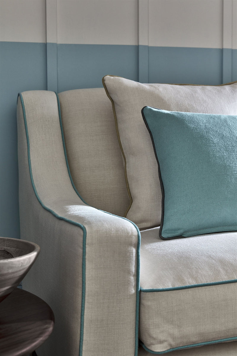 Teal & Cream sofa