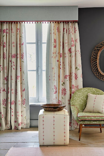Botanical fabric curtains