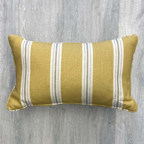 Stockholm Stripe - Saffron, Dove, Winter - rectangle