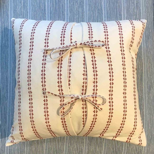 Simple Ticking Detail - Terracotta - square