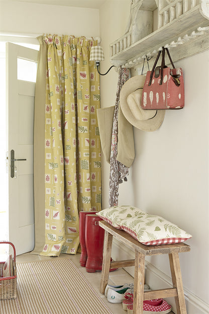 Stair or Floor Runner - Stripe and Dash - Mouse and Cranberry
