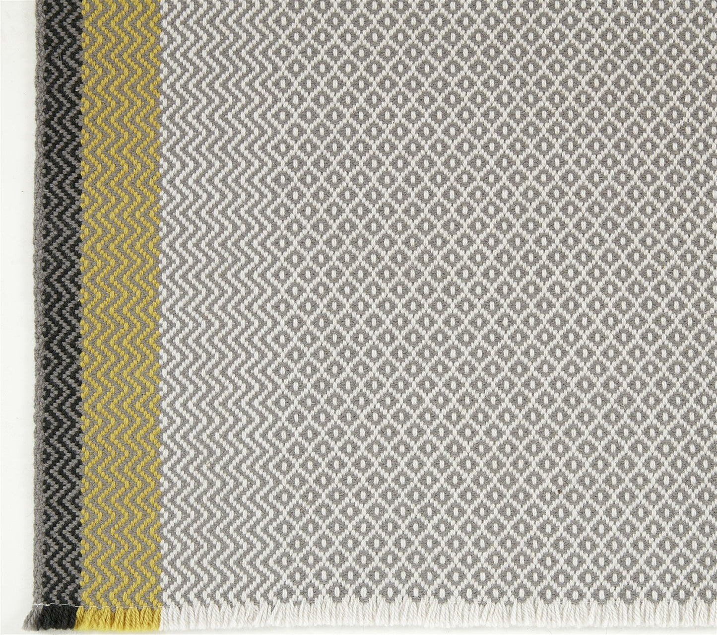 Geometric Rug - Grey, Saffron, Winter