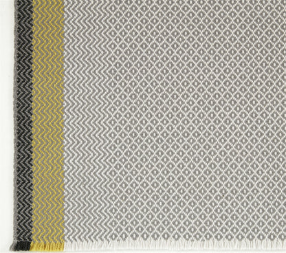 Geometric Rug - Grey, Saffron, Winter