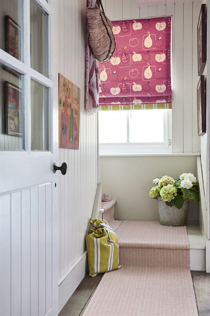 Stair or Floor Runner - Herringbone Rose