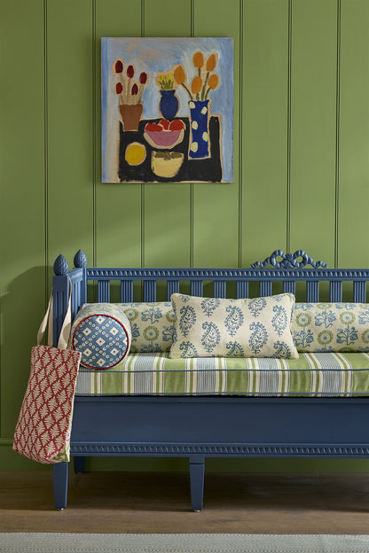 Bench Seat Bolsters - Sunflower Detail - Light Indigo, Cloud, Moss