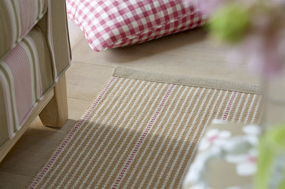Stripe and Dash Rug - Mouse, Cranberry