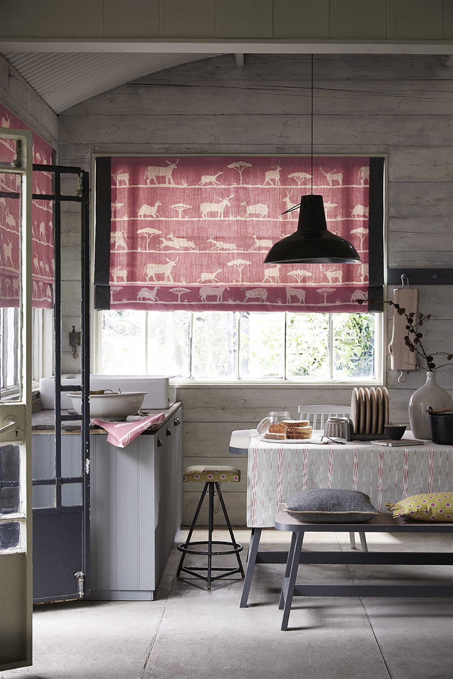 Baltic Stripe - Clay, Sweet Pea - Discontinued - By the Metre