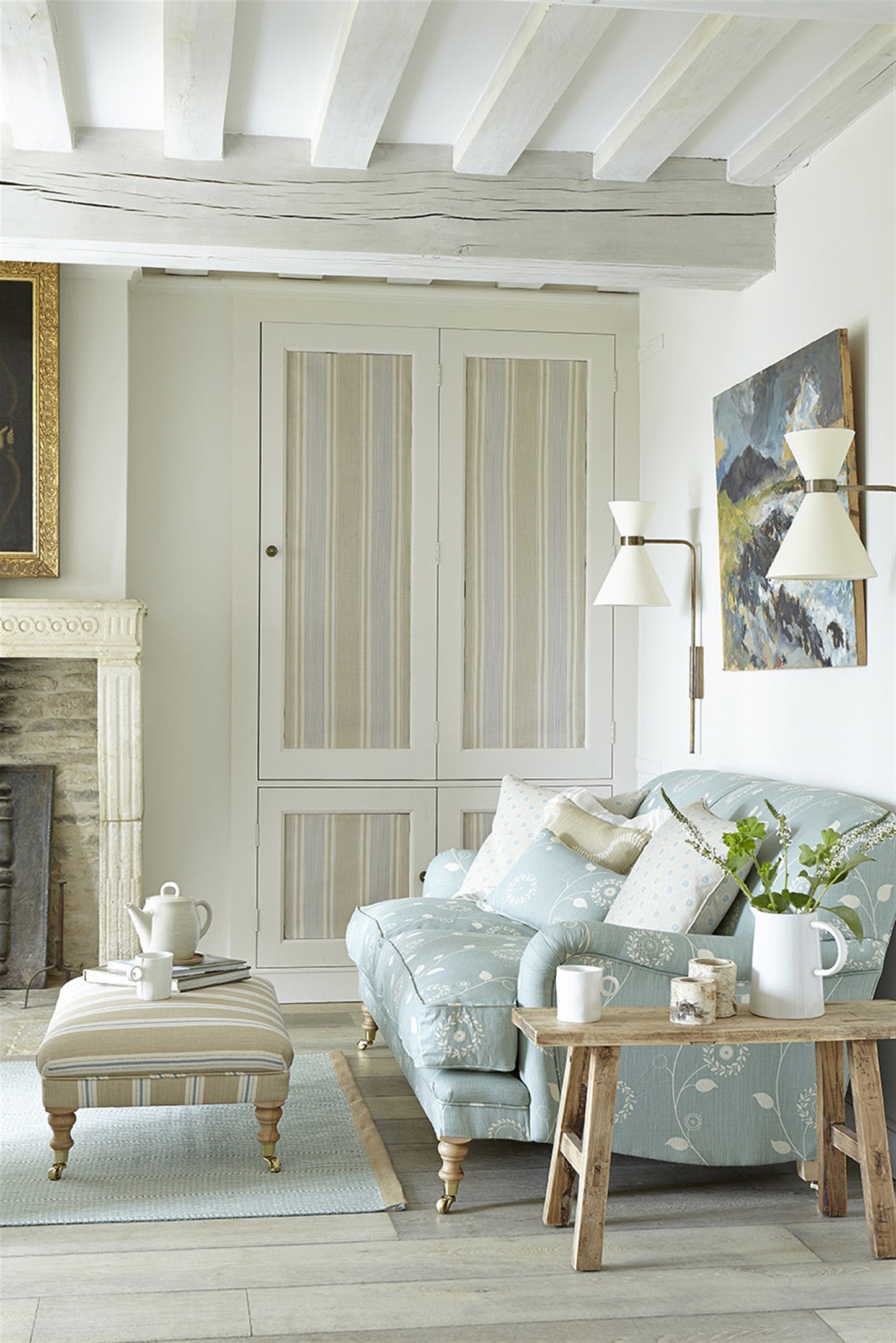 French Ticking - Limestone, Smoke