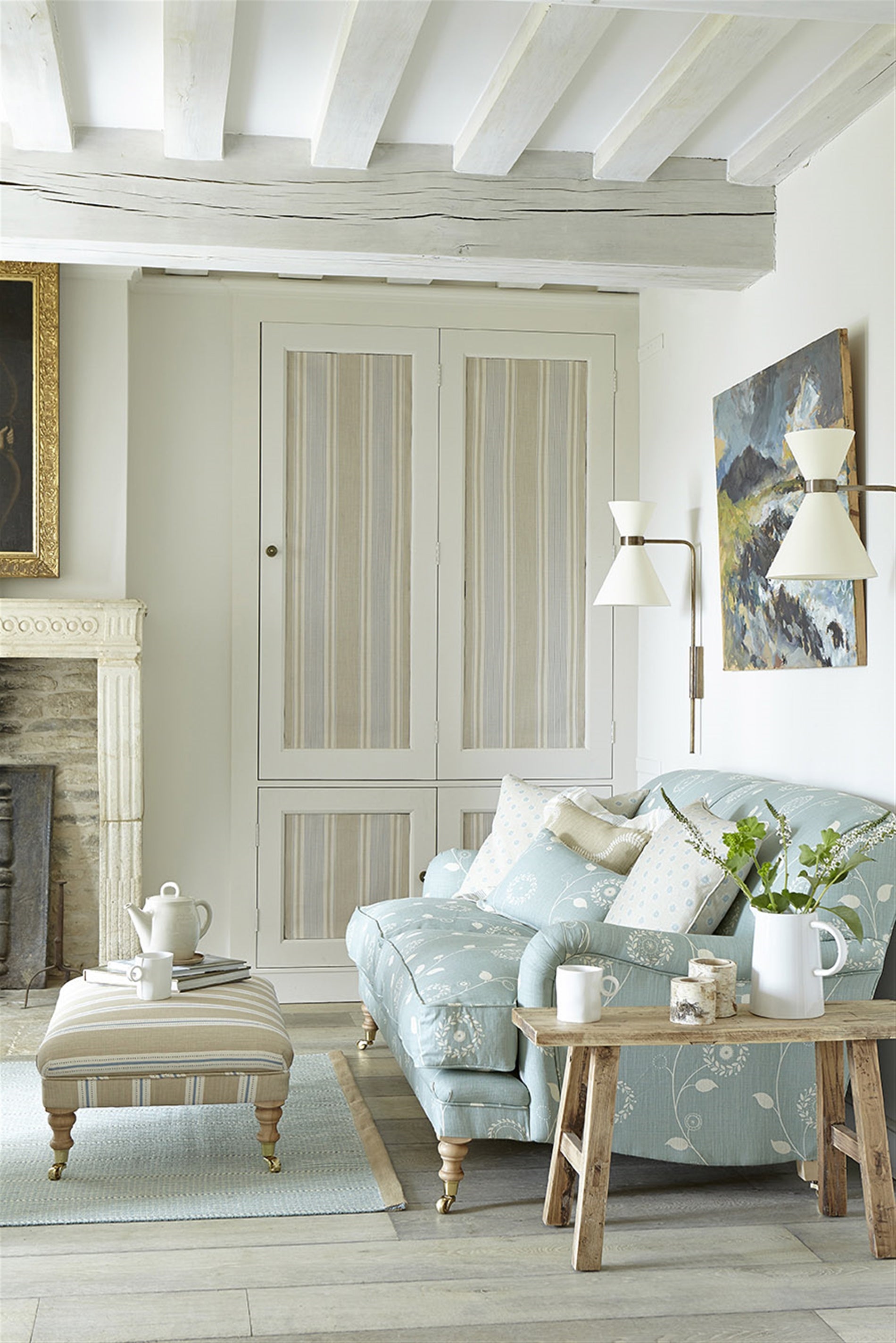 French Ticking - Limestone, Smoke