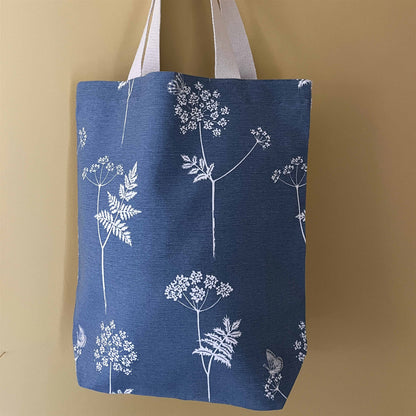 Tote Bag - Sunflower Detail, Light Indigo, Cloud, Moss and Cow Parsley, Cornflower, Duck Egg