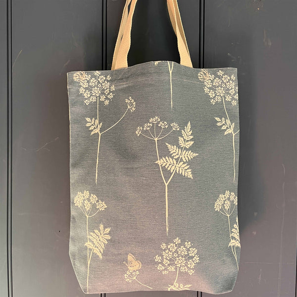 Tote Bag - Cow Parsley, Cornflower and Duck Egg and Little Fern, Soft Cornflower