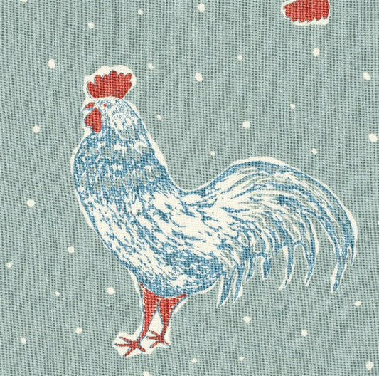 Cockerel and Spot - Duck Egg, Sky Blue, Raspberry - Cut Lengths