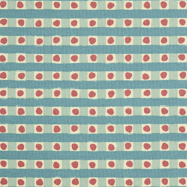 Dotty Check - Cloud, Light Indigo, Soft Raspberry