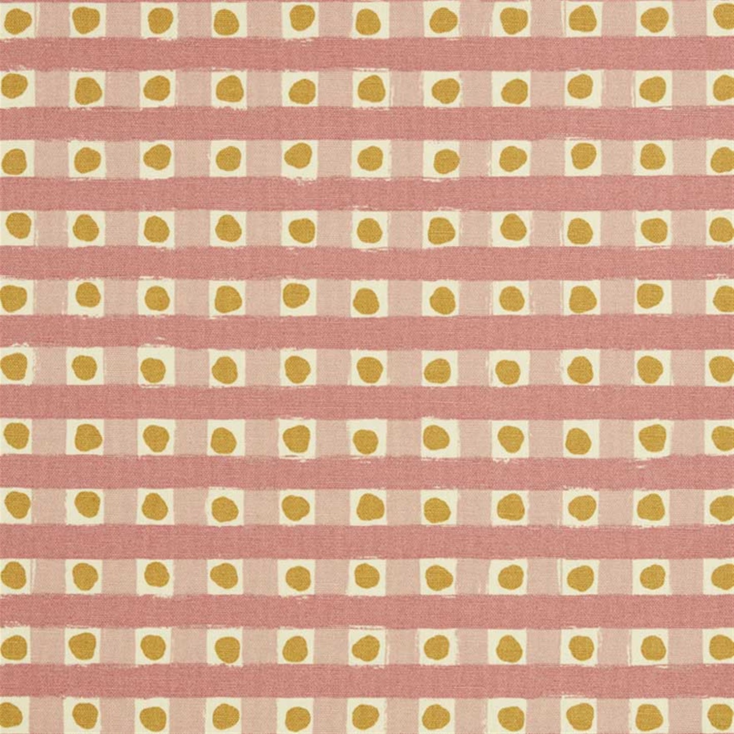 Dotty Check - Lily Pink, Soft Raspberry, Ochre