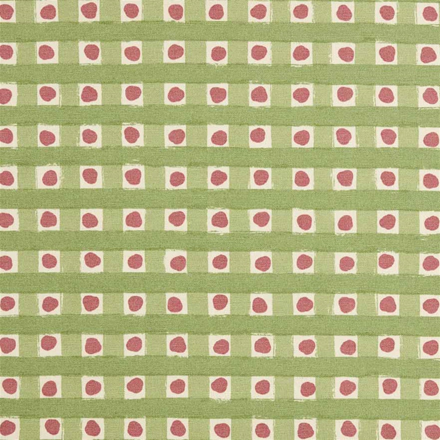 Dotty Check - Soft Moss, Moss, Soft Raspberry