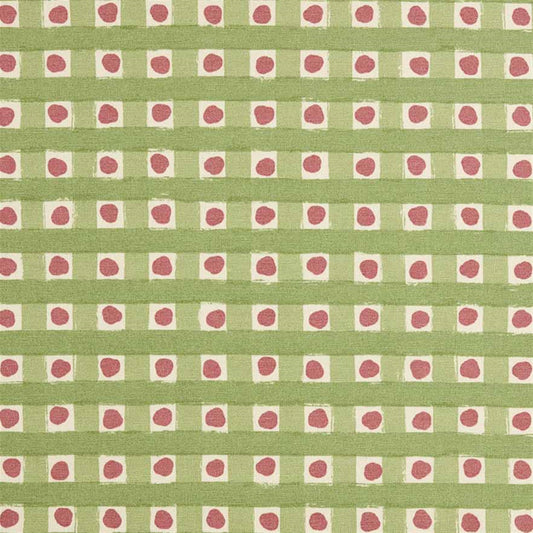 Dotty Check - Soft Moss, Moss, Soft Raspberry