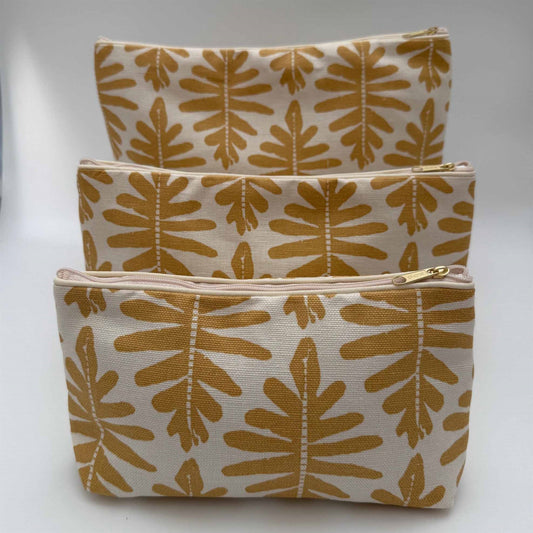 Wild Fern - Wash Bag - Ochre
