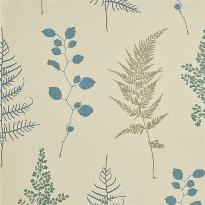 Fine Foliage - Duck Egg, Smoke, Light Indigo, Soft Cornflower - Cut Lengths
