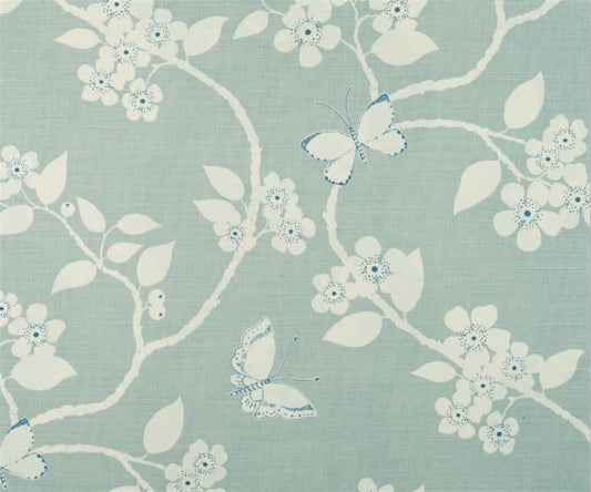 Flora and Fauna - Duck Egg, Denim - Cut Lengths