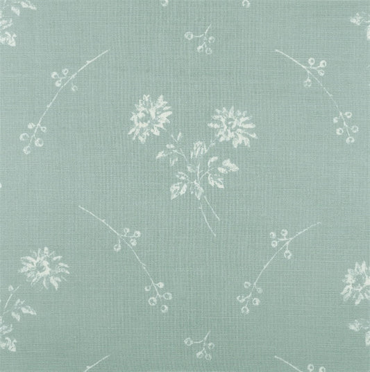 French Floral - Soft Duck Egg - Discontinued - Cut Lengths