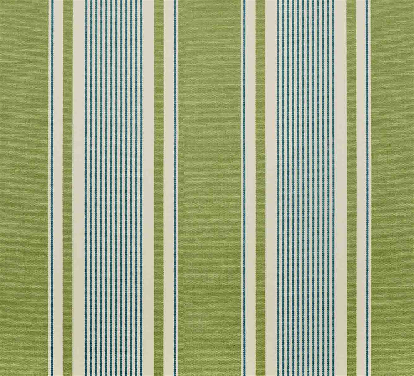 French Ticking - Moss, Cornflower