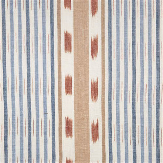 Lapland Stripe - Cornflower, Terracotta, Damask