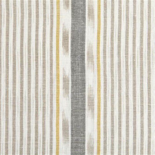 Lapland Stripe - Dove, Saffron, Charcoal - Discontinued - By the Metre