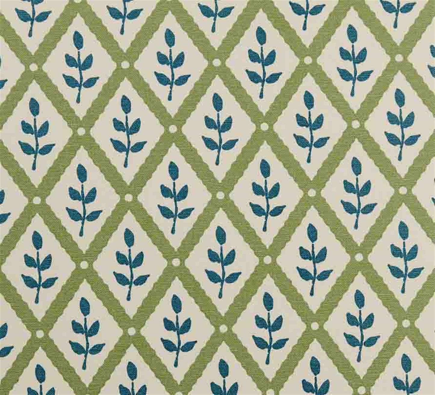 Lattice Leaf - Moss, Cornflower