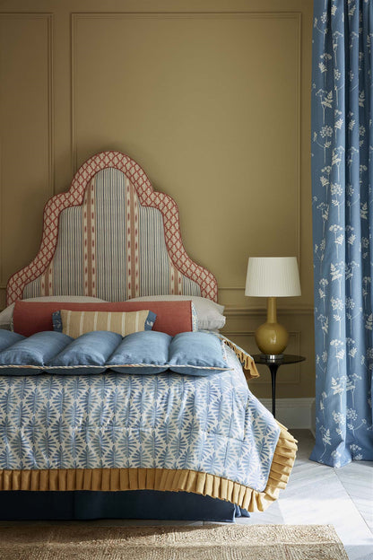 Stripe and Dash - Sand, Cornflower