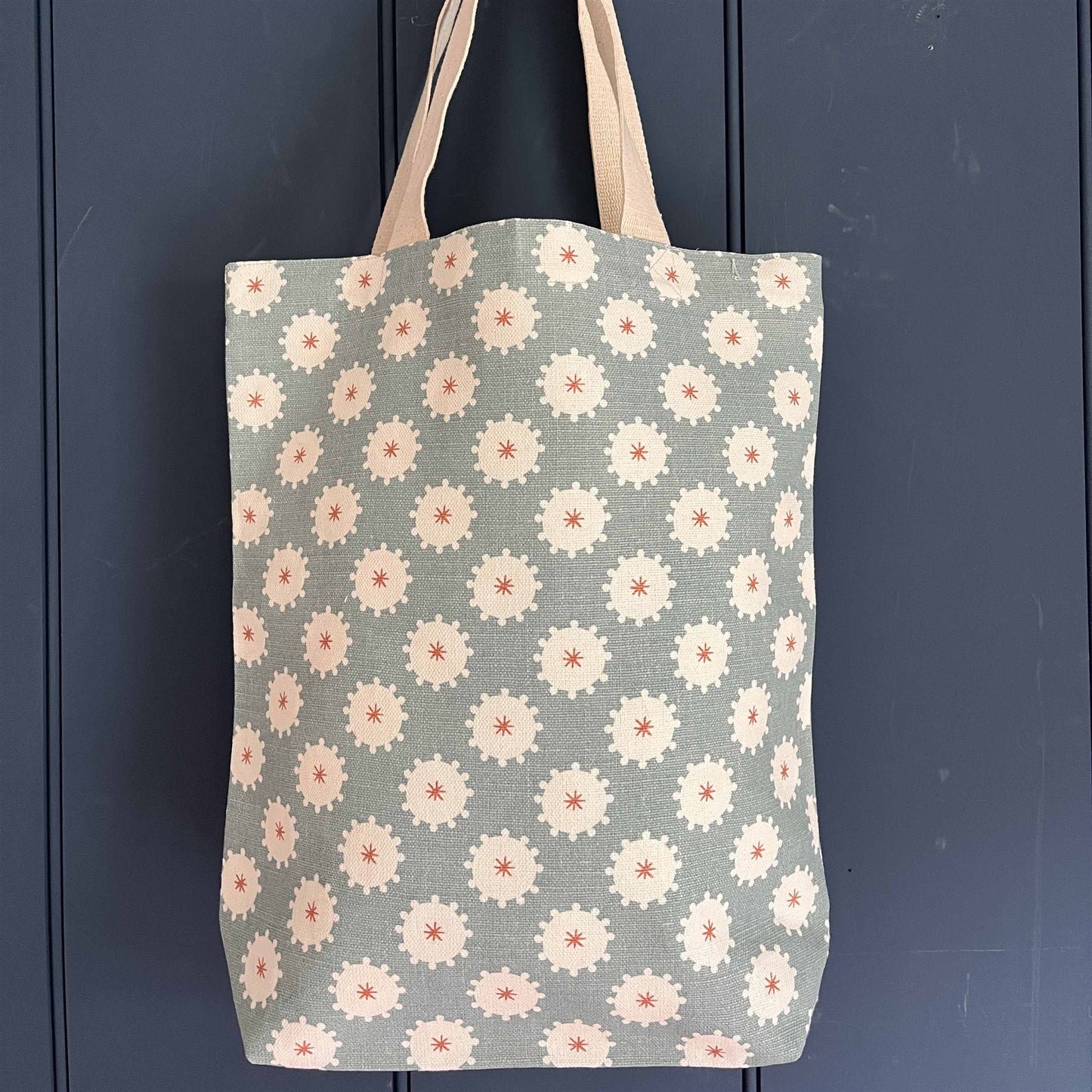 Tote Bag - May Blossom, Smoke, Peach and Fern and Dragonfly, Smoke