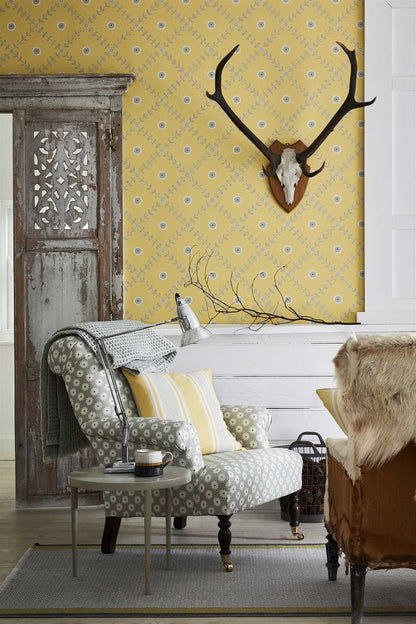French Ticking - Buttercup, Clay