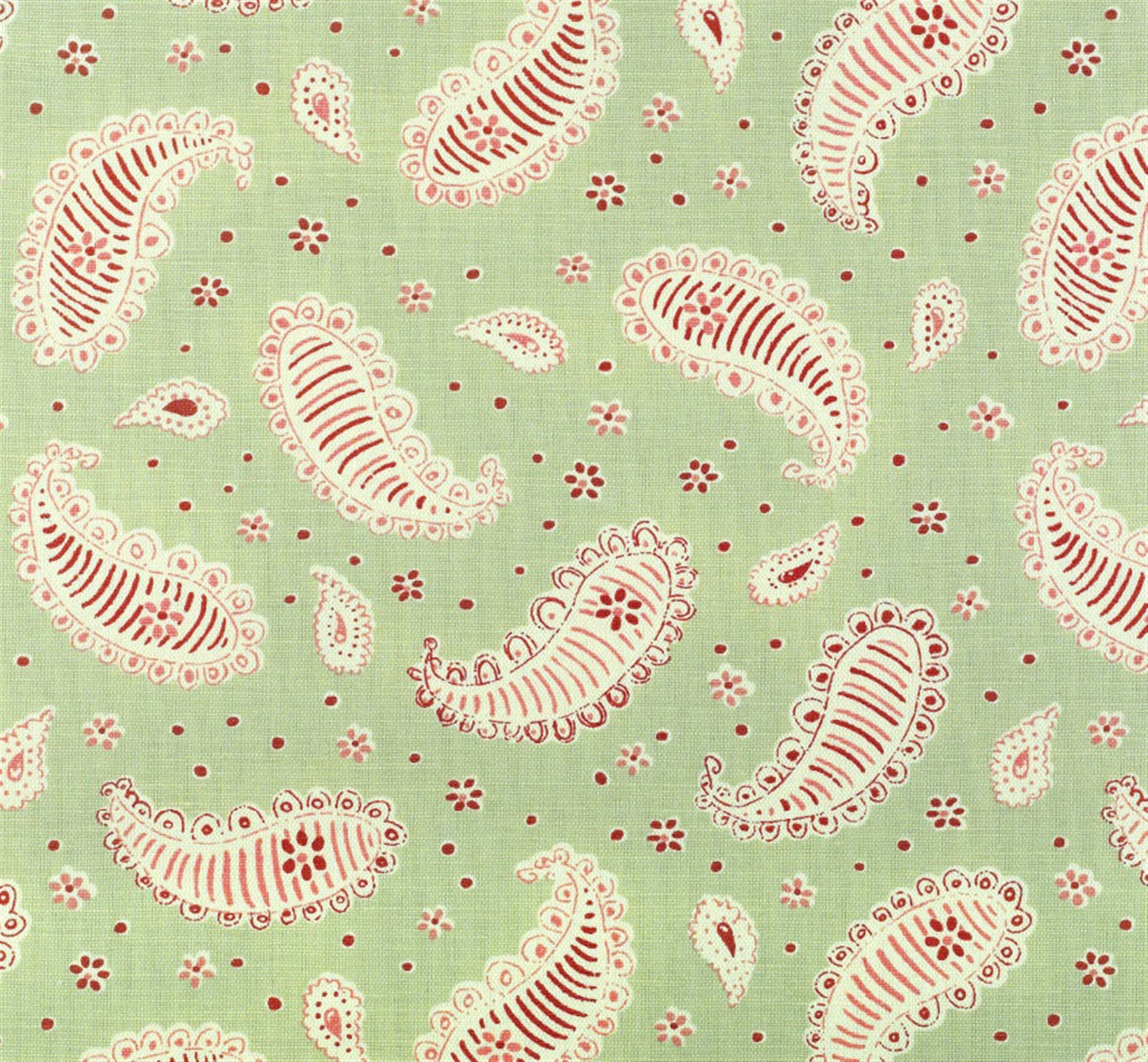 Paisley Ground - Apple Green, Raspberry - Cut Lengths