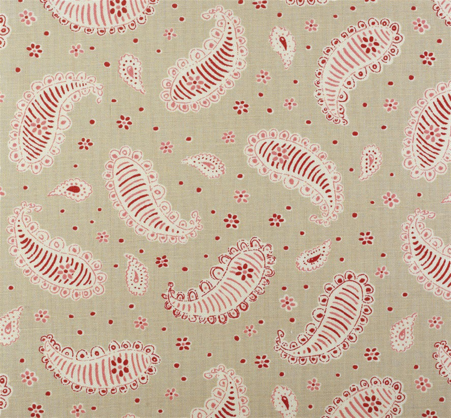 Paisley Ground - Limestone, Raspberry - Cut Lengths
