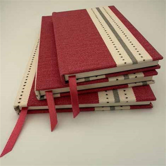 Stockholm Stripe Notebook - Damson, Scree, Winter