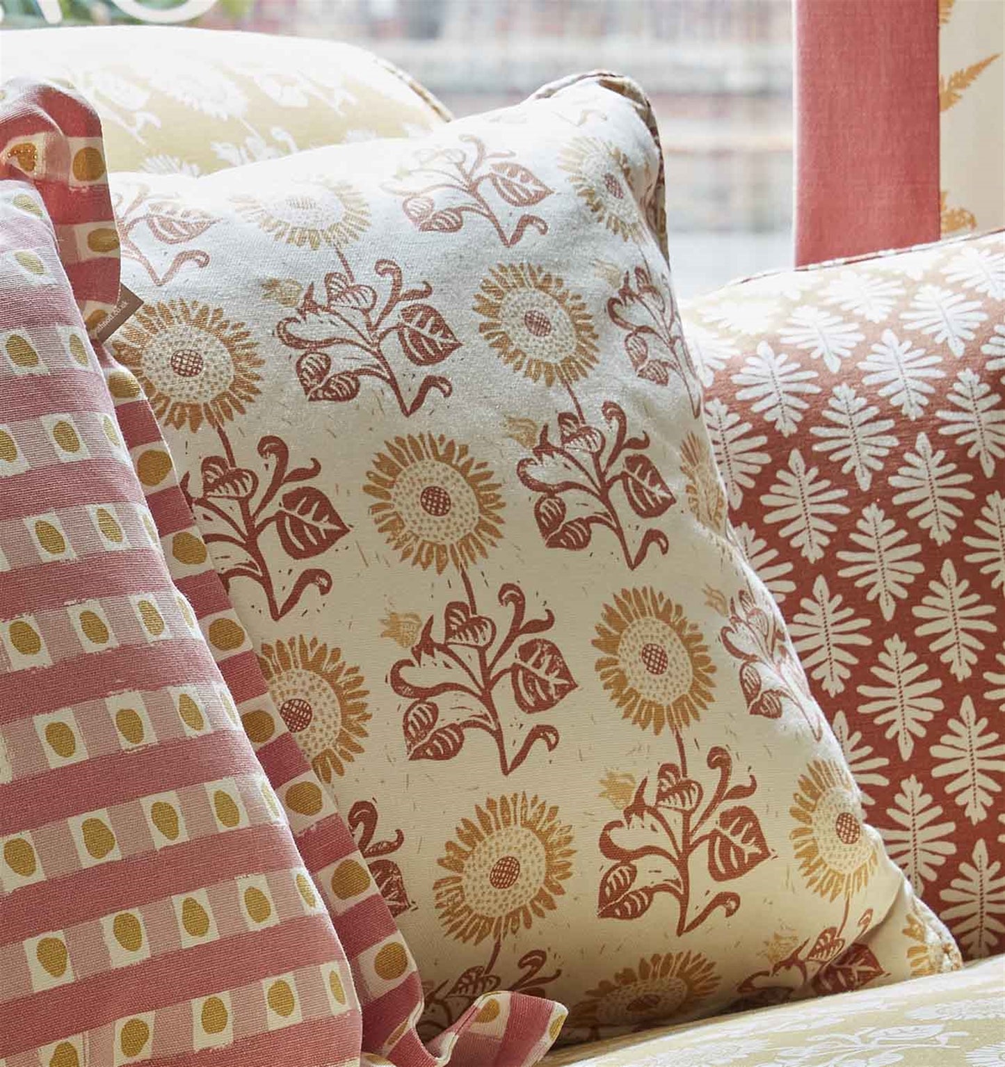 Sunflower Detail - Peach, Soft Day Lily, Day Lily - square