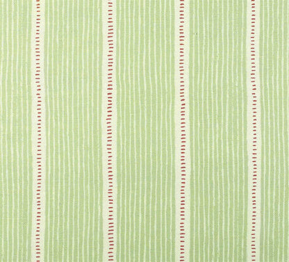 Stripe and Dash - Apple Green, Raspberry