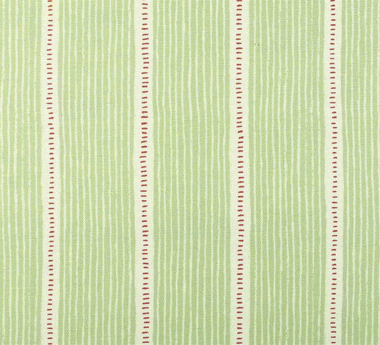 Stripe and Dash - Apple Green, Raspberry