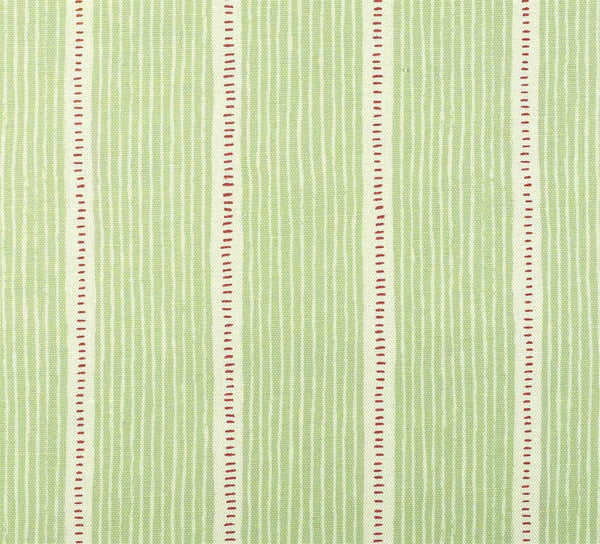 Stripe and Dash - Apple Green, Raspberry