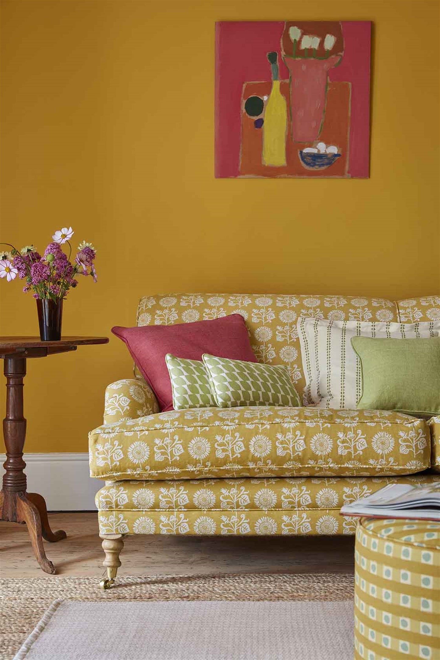 Herringbone Rug - Rose