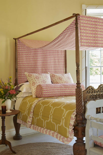 Dotty Check - Lily Pink, Soft Raspberry, Ochre