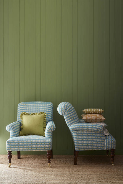 Dotty Check - Cloud, Light Indigo, Moss