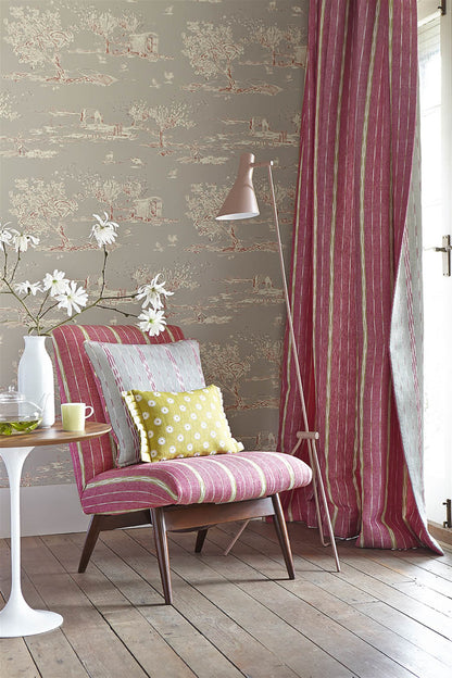 Baltic Stripe - Clay, Sweet Pea - Discontinued - By the Metre