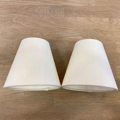 Plain 100% Cream - pair of candle shades