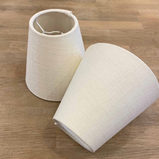 Plain 100% Cream - pair of candle shades