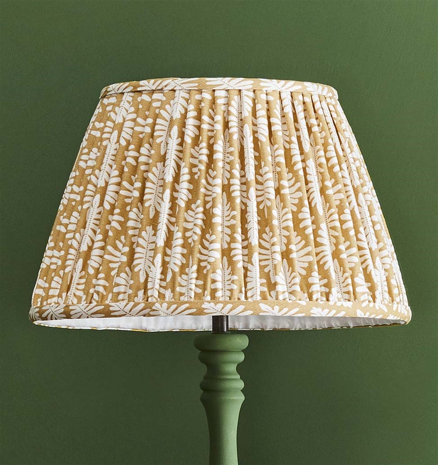 Little Fern - Ochre - pleated, for lamp base - Was £204, NOW £170