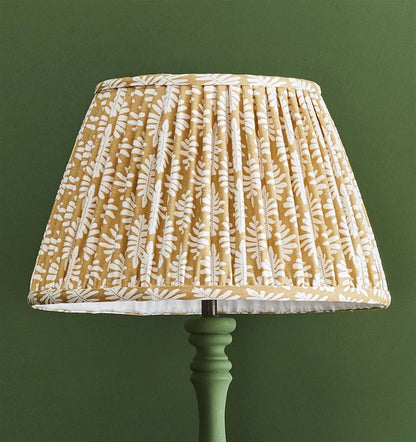 Little Fern - Ochre - pleated, for lamp base - Was £204, NOW £170